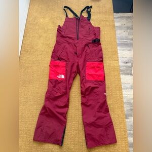 The North Face Men’s Dragline Bib Snow Pants Red Large